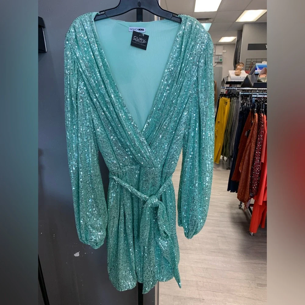 Fashion Nova Sequin Dress size 18